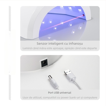 Lampă de unghii cu LED Gaoy Goya, aparat de fototerapie, instrument de ojă de uz casnic, lampă de copt cu uscare rapidă de mare putere în 5 secunde, profesională