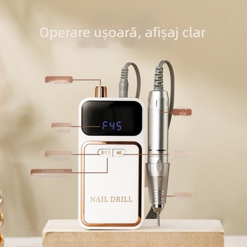 Set complet de lustruit unghii transfrontalier, lustruit unghii electric portabil reîncărcabil, pentru manichiuriști, fără a se încălzi