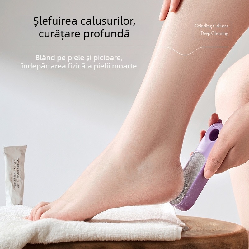 Perie multifuncțională două în unu pentru picioare, perie de îndepărtare a pielii moarte pentru baie, perie pliabilă cu dublă utilizare pentru spălarea și frecarea picioarelor