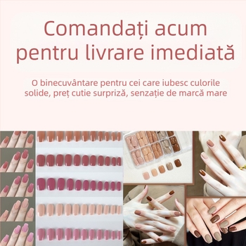 Cutie orb pătrată, culoare solidă, purtabilă, culoare aleatorie, despachetare surpriză, unghii false simple și versatile, în stoc, en-gros