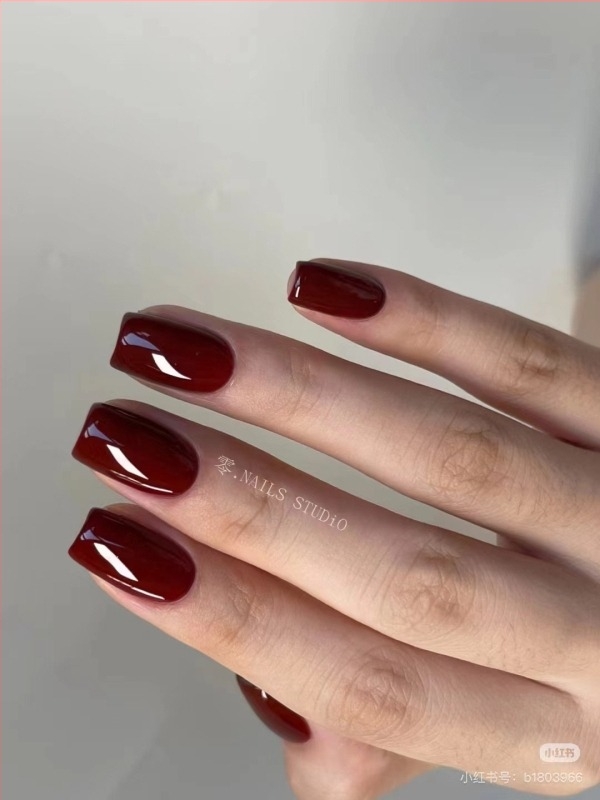 Nail art pură, purtată manual, cu mașină de înaltă calitate, temperament simplu, gigant alb, Ancora roșu, explozie 2024, detașabilă, Anul Nou