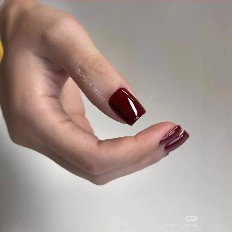 Nail art pură, purtată manual, cu mașină de înaltă calitate, temperament simplu, gigant alb, Ancora roșu, explozie 2024, detașabilă, Anul Nou