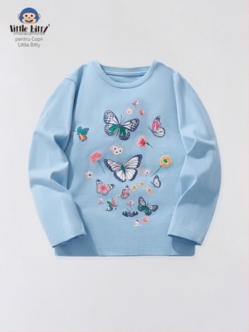 2025 Nou Toamnă Fete Pulover cu mânecă lungă Tricou cu mânecă lungă pentru copii Tricou cu mânecă lungă pentru copii Topuri cu mânecă lungă Tricou