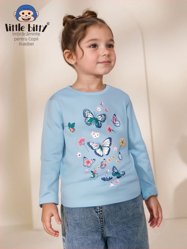 2025 Nou Toamnă Fete Pulover cu mânecă lungă Tricou cu mânecă lungă pentru copii Tricou cu mânecă lungă pentru copii Topuri cu mânecă lungă Tricou