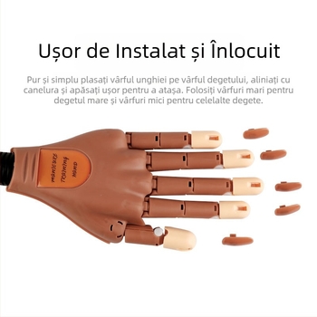 Mână protetică pentru practică nail art, mână protetică mobilă, mână robotică pentru nail art, model flexibil și fixabil pentru afișare unghii