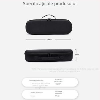 Placă de îndreptat părul Dyson Airstraitht10, geantă cosmetică, anti-cădere și anti-presiune, placă de îndreptat părul portabilă Dyson cu fermoar