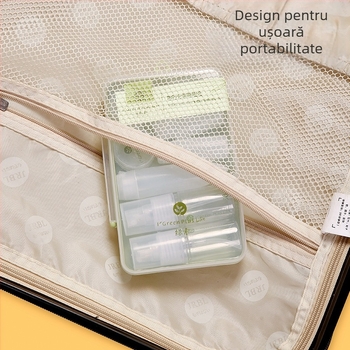 Set de 10 bucăți de sticlă goală pentru călătorii, cosmetice portabile și îngrijirea pielii, sticle goale, sticla de loțiune de spălare presabilă pentru avion