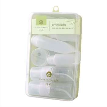 Set de 10 bucăți de sticlă goală pentru călătorii, cosmetice portabile și îngrijirea pielii, sticle goale, sticla de loțiune de spălare presabilă pentru avion