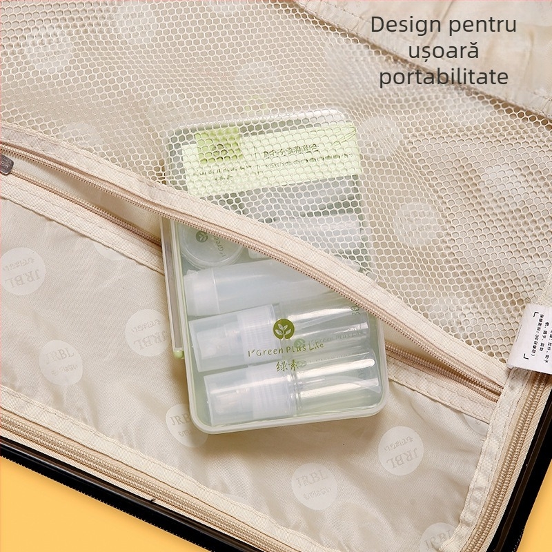 Set de 10 bucăți de sticlă goală pentru călătorii, cosmetice portabile și îngrijirea pielii, sticle goale, sticla de loțiune de spălare presabilă pentru avion