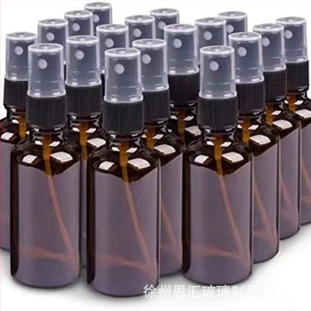 Sticlă de sticlă maro cu pulverizator, en-gros, sticlă de ulei maro, dezinfectant pentru casă, cap de pompă, spray cosmetic, sub-îmbuteliat