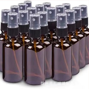 Sticlă de sticlă maro cu pulverizator, en-gros, sticlă de ulei maro, dezinfectant pentru casă, cap de pompă, spray cosmetic, sub-îmbuteliat