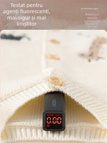 Happy Animal Class a bumbac pulover pentru bebeluși toamna și iarna tricotate pentru bebeluși cardigan pulover culoare solidă drăguț pentru bebeluși haină