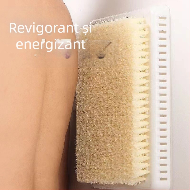 Perie de spate supradimensionată cu artefact de frecare, perie de baie cu frecare leneșă, masaj pentru spate, nu cereți oameni, ventuză de perete pentru baie