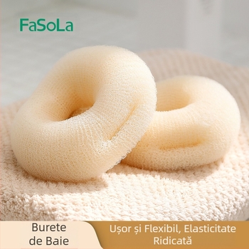 FaSoLa Baie japoneză Minge de baie Masaj spate Plasă cu bule Nu strălucește Minge de baie Super moale Flori de baie pentru bărbați și femei