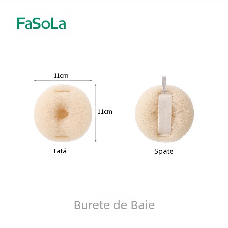 FaSoLa Baie japoneză Minge de baie Masaj spate Plasă cu bule Nu strălucește Minge de baie Super moale Flori de baie pentru bărbați și femei