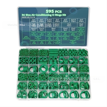 595Pcs O-Type inel de cauciuc Dingqing inel de cauciuc auto aer condiționat compresor inel de cauciuc O-ring inel de etanșare în cutie