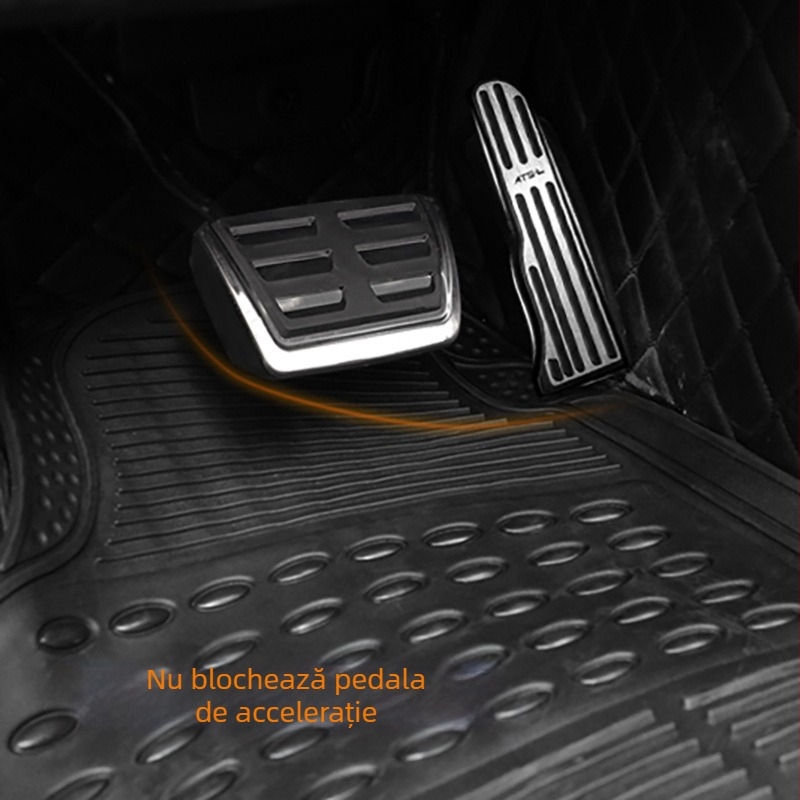 Covoraș auto transfrontalier, impermeabil, antiderapant, din PVC, îngroșat, set de 4 piese, covoraș auto universal TPE pentru patru anotimpuri