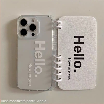 Carcasă de telefon mobil Apple XR până la 15Pro, tip carte, neagră, engleză, XR până la 13Pro, ediție Ultimate