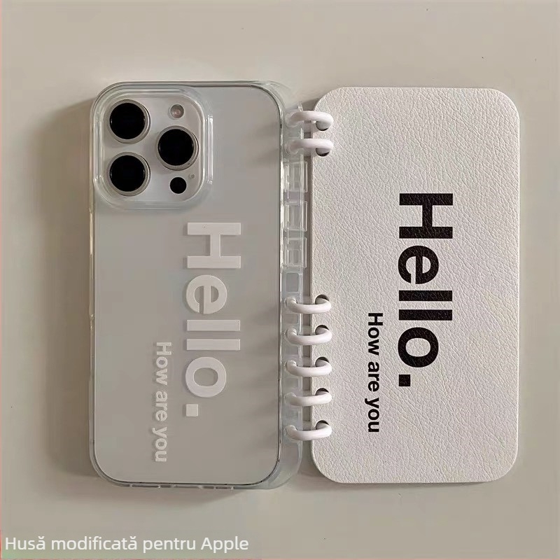 Carcasă de telefon mobil Apple XR până la 15Pro, tip carte, neagră, engleză, XR până la 13Pro, ediție Ultimate