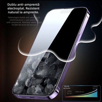 Folie de protecție ecran din sticlă securizată electrolizată de înaltă calitate pentru Apple 17/16/15/14 Xun 13Promax, 12/11, XR