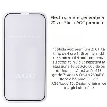 Folie de protecție ecran din sticlă securizată electrolizată de înaltă calitate pentru Apple 17/16/15/14 Xun 13Promax, 12/11, XR