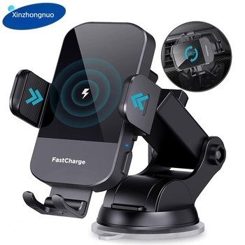 Suport de încărcare wireless pentru mașină cu priză de aer popular de la Amazon, 15W, cu încărcare rapidă pentru telefon mobil, senzor inteligent de încărcare