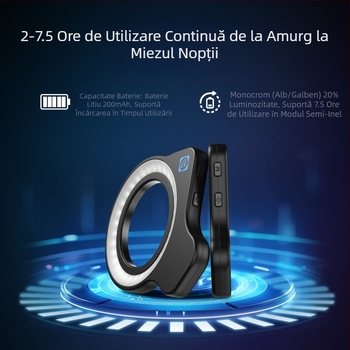 APEXEL lumină de umplere macro pentru telefon mobil, lumină de umplere pentru pupilă foto pentru unghii, conexiune filetată 37-52 mm