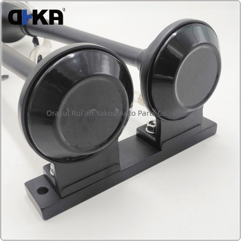 Claxon cu aer DHKA Aaguan-as048bu spot 12V cu pompă electrică cu două tuburi, claxon pentru camion, cromat negru