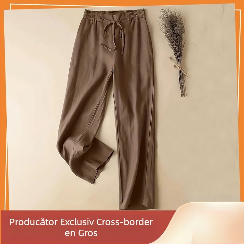 Femeii talie înaltă pantaloni largi pantaloni de vară cu talie înaltă pantaloni de sport pantaloni de sport cu picior larg