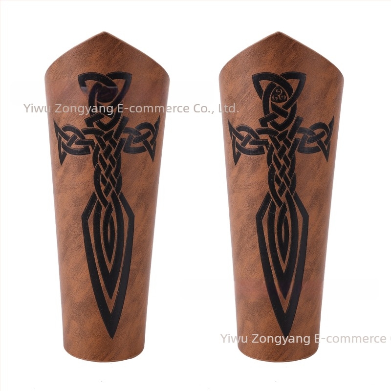 Brățară din piele pentru bărbați medievali transfrontalieri, retro punk, pentru mână, carnaval, cosplay, accesorii pentru costume, braț protector