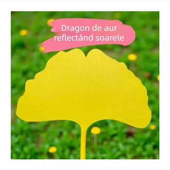 Evantai, evantai din plastic durabil și aspectuos vara, un element indispensabil pentru studenți vara, evantai rotund în stil artistic, evantai din frunze de Ginkgo, proaspăt