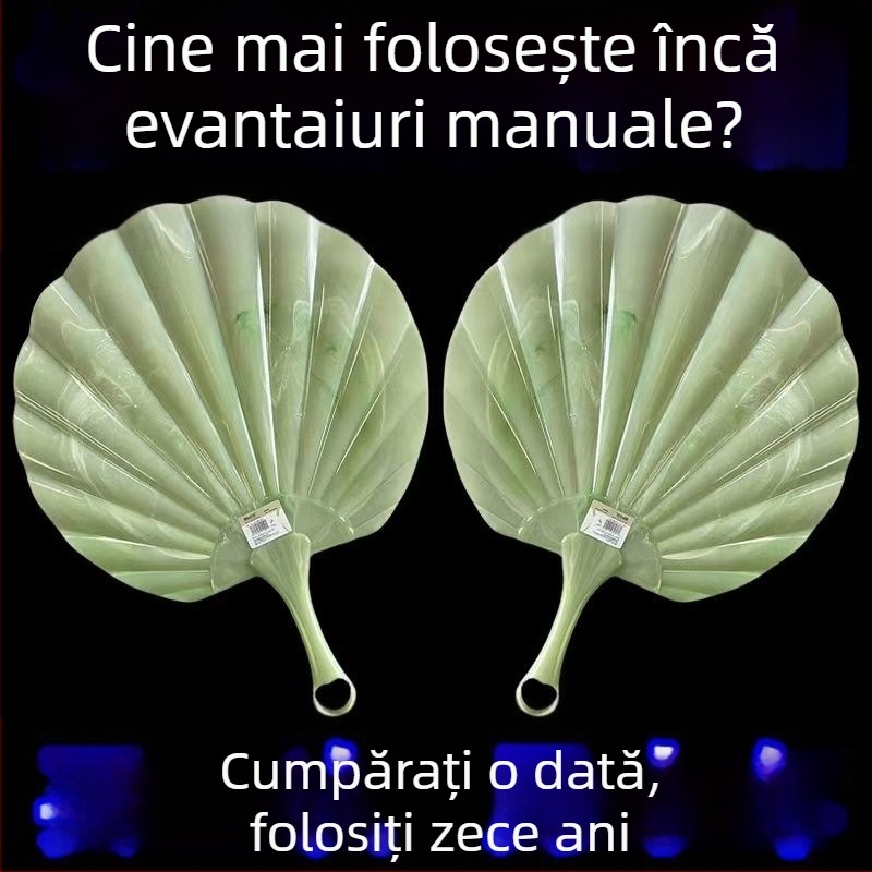 Evantai din imitație de jad, mărit, îngroșat, durabil, super cool, evantai antic, evantai cattail, evantai portabil de mână 2025 stil nou