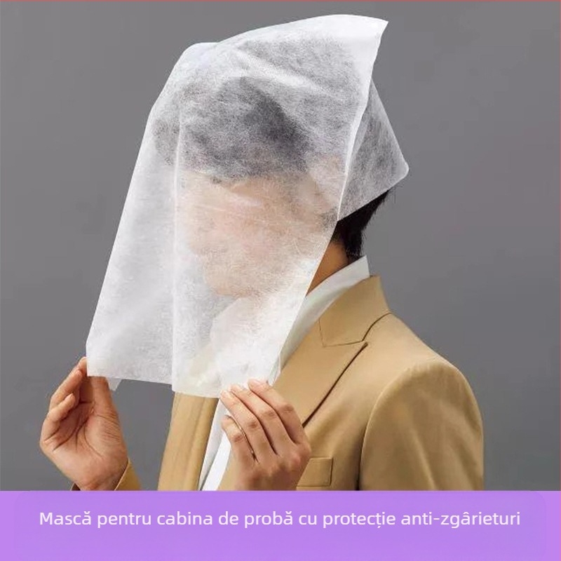 [100 de foi] Mască de probă de unică folosință, nețesută, pentru magazin de îmbrăcăminte, mască de vestiar, respirabilă, prosop, husă