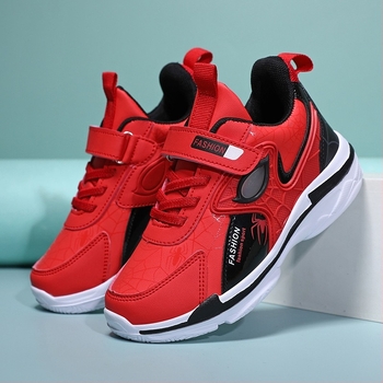 Pantofi sport pentru copii transfrontalieri, Spider-Man, de primăvară și de toamnă, pentru băieți, din piele, pentru școala primară, băieți, de vârstă mijlocie și mare