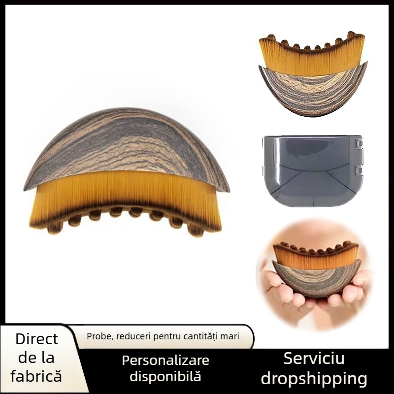 Perie de contur limfatic pentru față, perie semilună, perie facială, perie de masaj pentru îngrijire