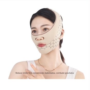 Bandaj transfrontalier pentru ridicarea și strângerea feței complet, modelarea feței, cu artefacte, mască de somn fără sudură, cu metodă de sculptare a suprafeței în V pentru față
