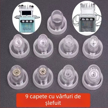 Cap de aspirare cu bule mici, consumabile de curățare, hidrogen și oxigen, cap de cristal mic, inel de cauciuc, cap de înlocuire, accesorii pentru instrumente de înfrumusețare pentru întinerirea pielii și înfrumusețare