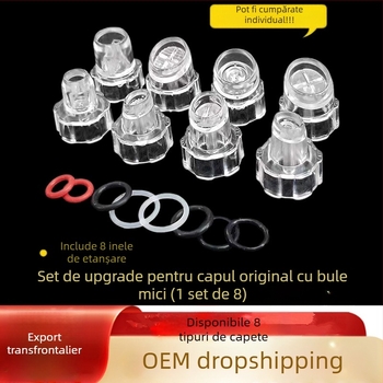 Cap de aspirare cu bule mici, consumabile de curățare, hidrogen și oxigen, cap de cristal mic, inel de cauciuc, cap de înlocuire, accesorii pentru instrumente de înfrumusețare pentru întinerirea pielii și înfrumusețare