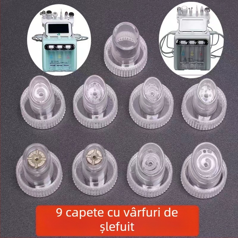 Cap de aspirare cu bule mici, consumabile de curățare, hidrogen și oxigen, cap de cristal mic, inel de cauciuc, cap de înlocuire, accesorii pentru instrumente de înfrumusețare pentru întinerirea pielii și înfrumusețare
