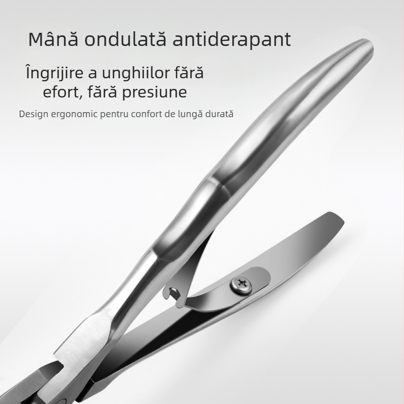 Clește transfrontalier tip cioc de vultur cu mâner ondulat, clește din oțel inoxidabil cu gură plată pentru caneluri de unghii, clește tip cioc de vultur, clește pentru cuticule, clește pentru îndepărtarea burghielor, set de manichiură