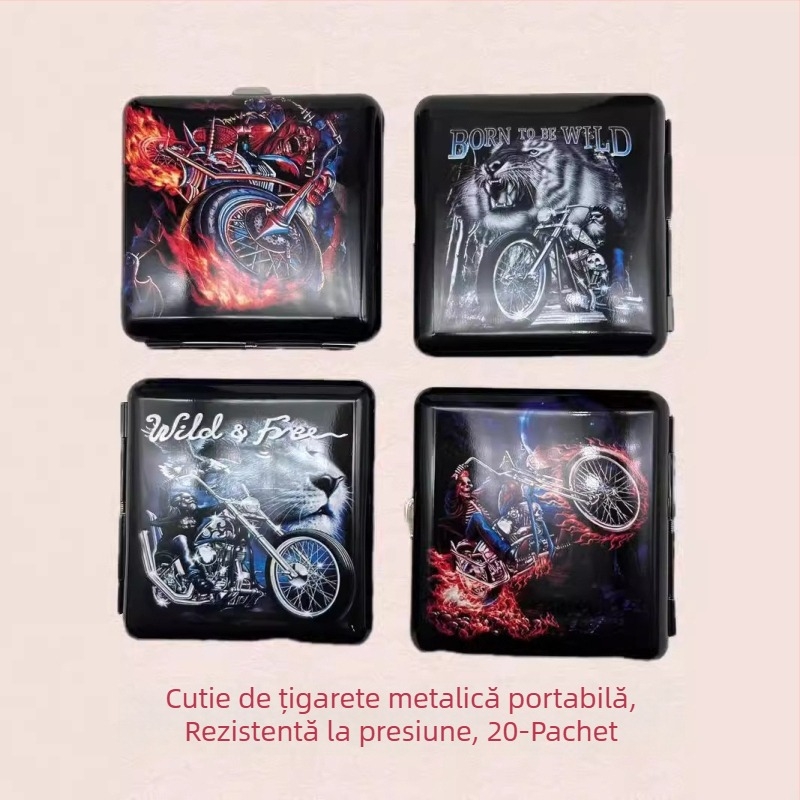 Cutie de țigări 20 de bucăți anti-presiune și rezistentă la umiditate, gravare laser creativă nouă, publicitate, cadouri pentru bărbați, capacitate mare, en-gros din fabrică