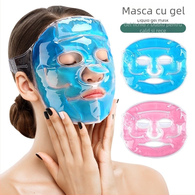 Mască de compresă cu gheață, mărgele de gel, mască pentru ochi, aplicare facială, pungă de gheață, flanelă, răcire, recuperare postoperatorie, autocolant de gheață, utilizare repetată a pungii de gheață