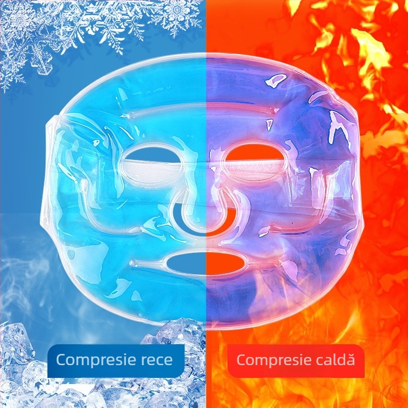 Mască de compresă cu gheață, mărgele de gel, mască pentru ochi, aplicare facială, pungă de gheață, flanelă, răcire, recuperare postoperatorie, autocolant de gheață, utilizare repetată a pungii de gheață