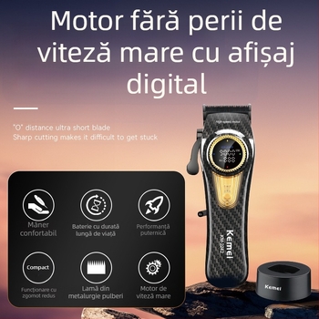 Mașină de tuns electrică KEMEI KM-2242, mașină de tuns pentru salon de coafură, mașină de tuns pentru bărbierit