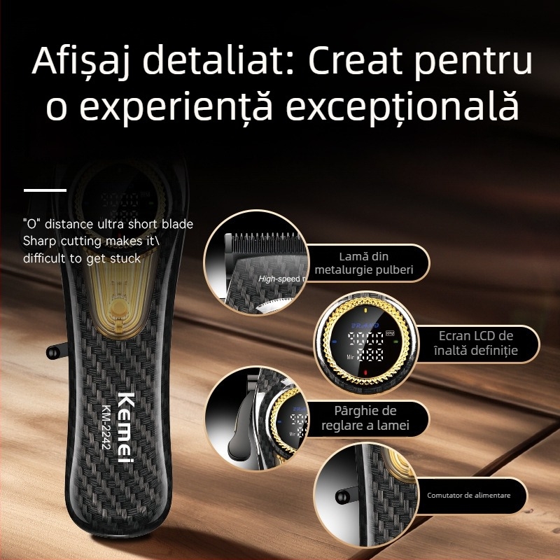 Mașină de tuns electrică KEMEI KM-2242, mașină de tuns pentru salon de coafură, mașină de tuns pentru bărbierit