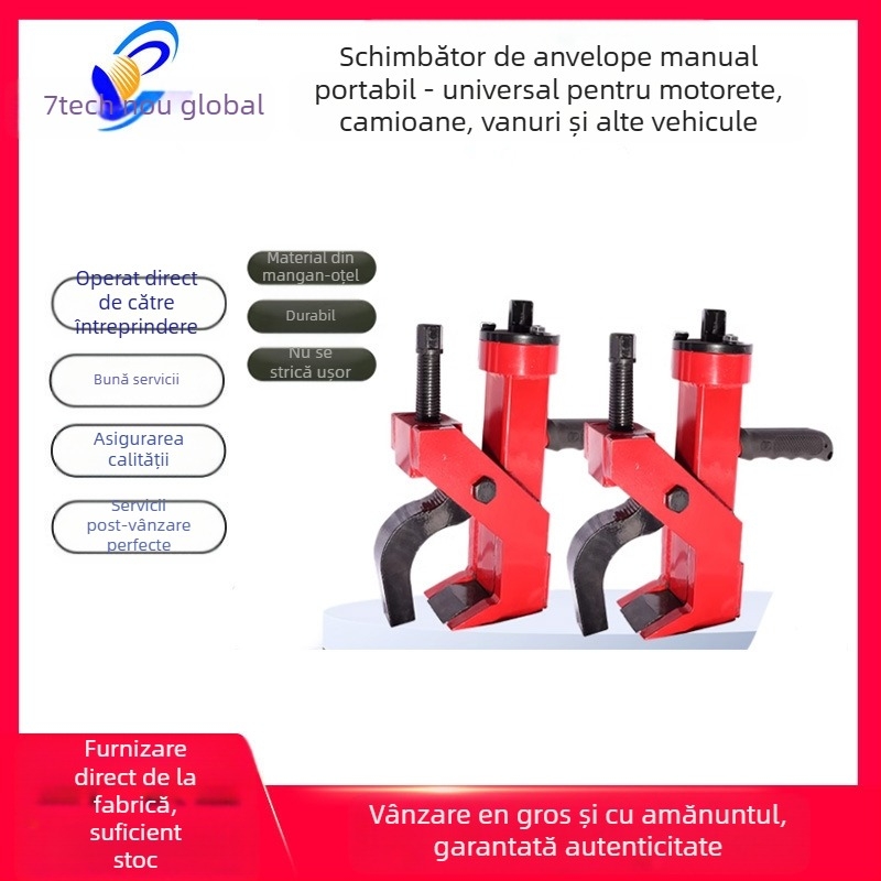 Mașină manuală portabilă de îndepărtare a anvelopelor pentru mașini mari și mici, mașină de curățat anvelope, presă de anvelope pentru lopată, presă manuală de anvelope pentru mașină, mașină simplă de îndepărtare a anvelopelor