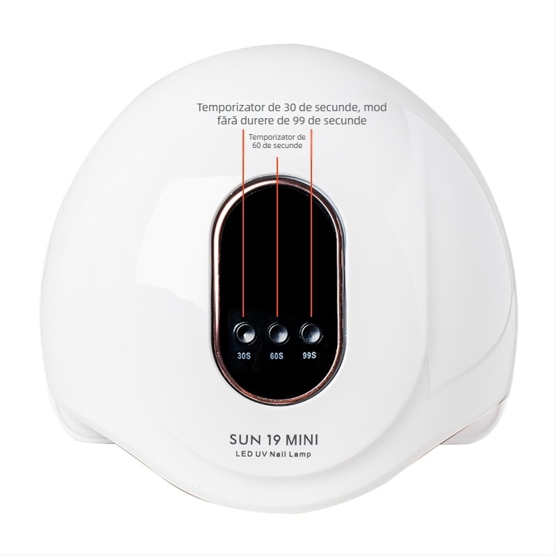 Lampă de unghii de mare putere de 72W, lampă de fototerapie cu inducție inteligentă și uscare rapidă, magazin de unghii SUN19mini cu vânzări directe din fabrică
