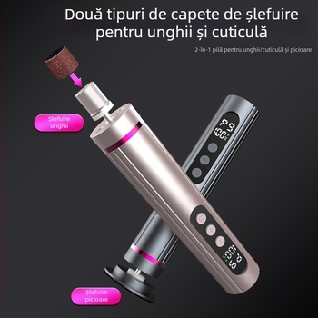 Pedichiură electrică, nouă mașină de tuns picioare, cu afișaj digital două în unu, pentru îngrijirea picioarelor, peeling, mașină de tuns picioare