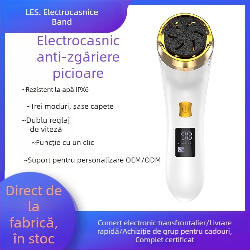 Comerț exterior la fața locului, aparat electric anti-fulgi, îndepărtator de piele moartă, mașină de râșnit picioare, aparat de curățat picioare, aparat de pedichiură, dispozitiv de îngrijire a picioarelor