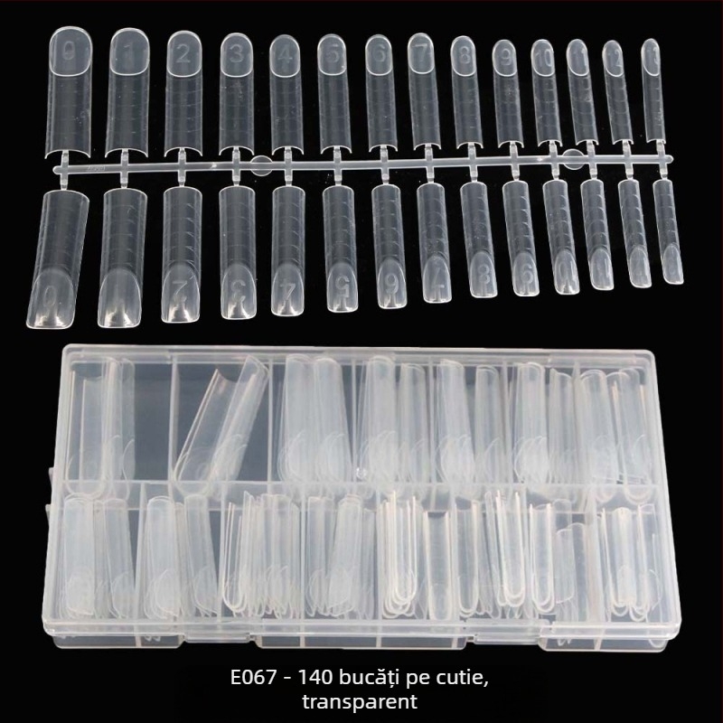 Armură de cristal cu cap plat, 150 de denim roz, armură de extensie, armură de fototerapie, unghii false, manichiură transfrontalieră